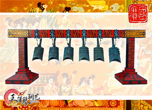 6件套仿古編鐘，小型特色樂器，民樂混音配套