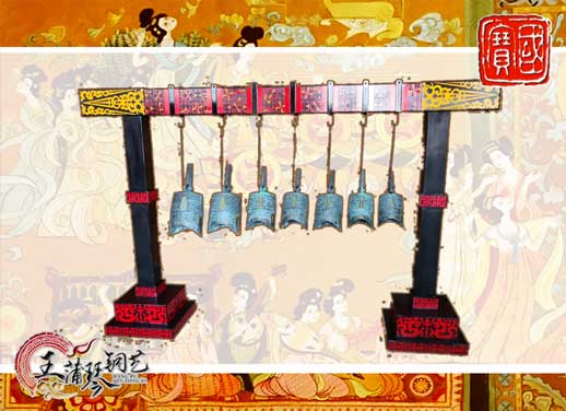 7件編鐘，觀賞裝飾編鐘，可發(fā)音編鐘