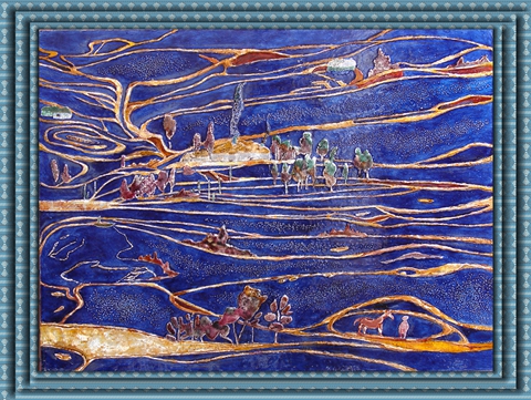 漆畫(huà)代表作品《鄉(xiāng)情》入選第三屆《中國(guó)大學(xué)生美術(shù)作品年鑒》_副本.jpg